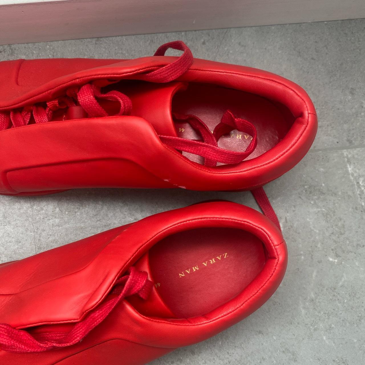 Zara red fashion trainers