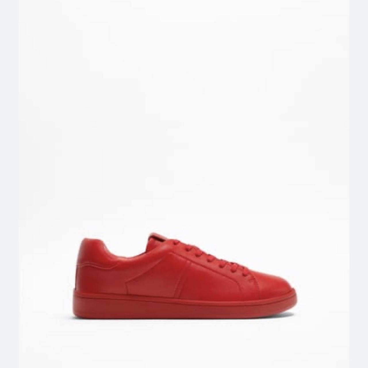 Zara red fashion trainers