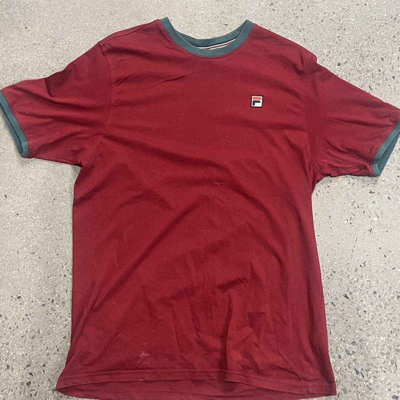 Burgundy sale fila shirt