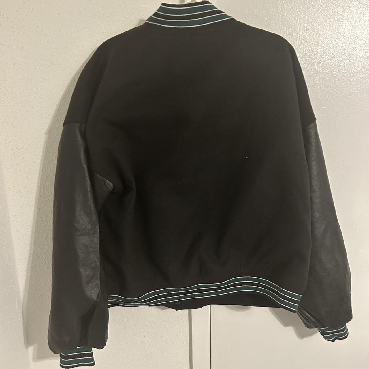 Boohoo Varsity Jacket Black Women Sz 6 US... - Depop