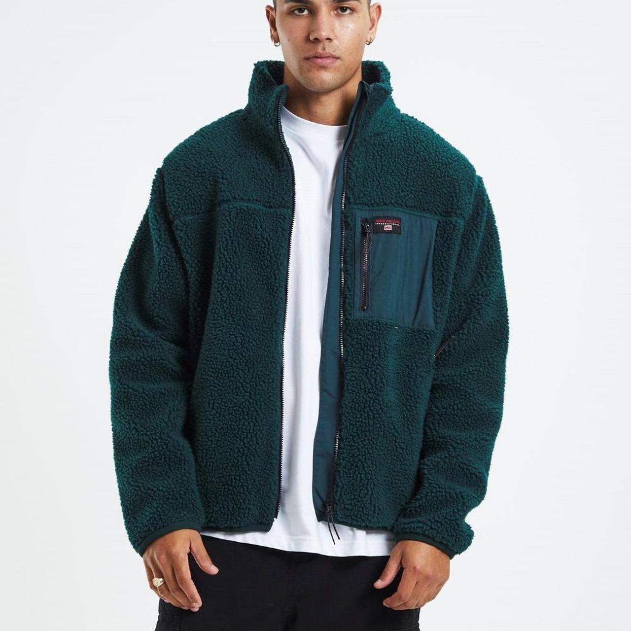 Spencer Project K2 Sherpa Jacket - Dark Jade Green - Depop