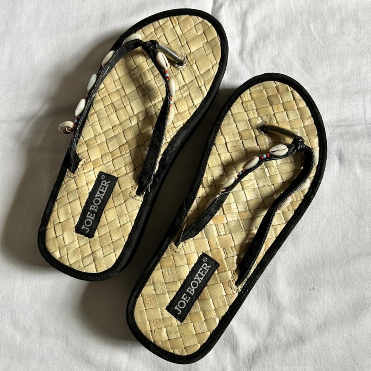 Joe Boxer Vintage Sandals Flip flops summer bamboo. Depop