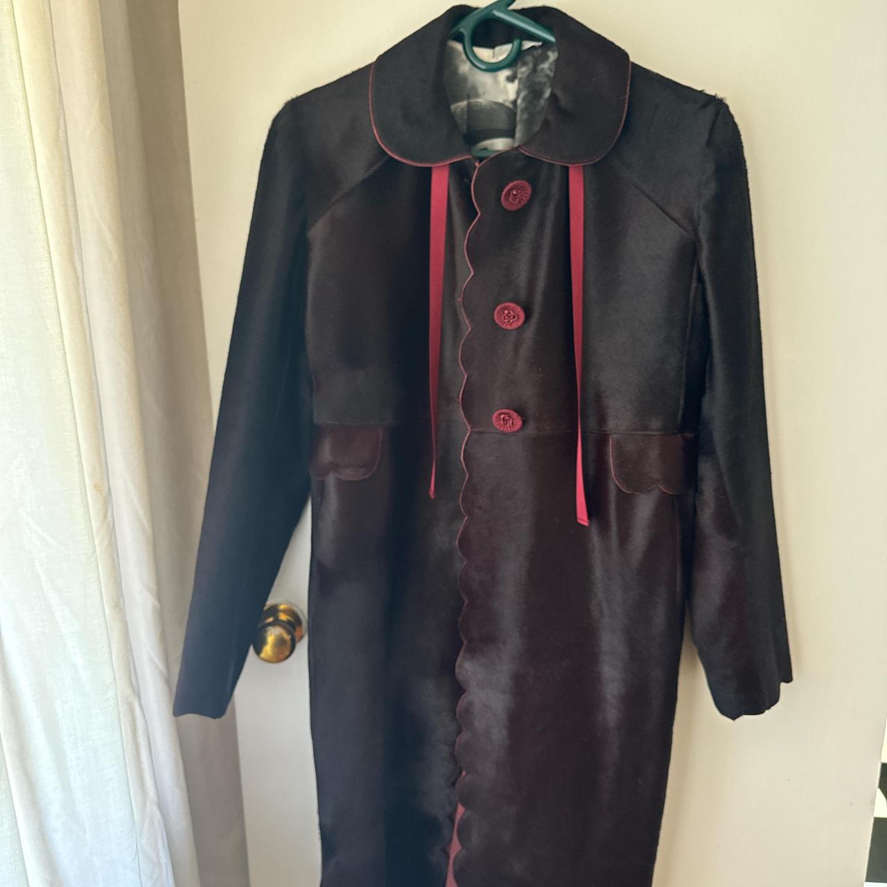 Anya Hindmarch pony hair leather coat,