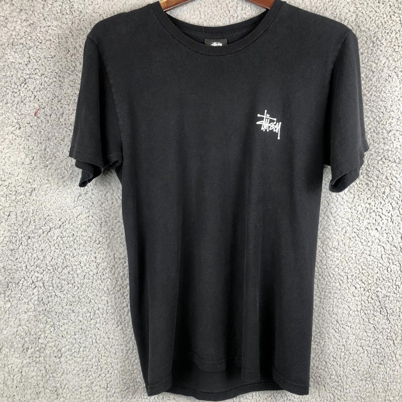 Stussy Logo T Shirt Mens Size Small Black Short... - Depop