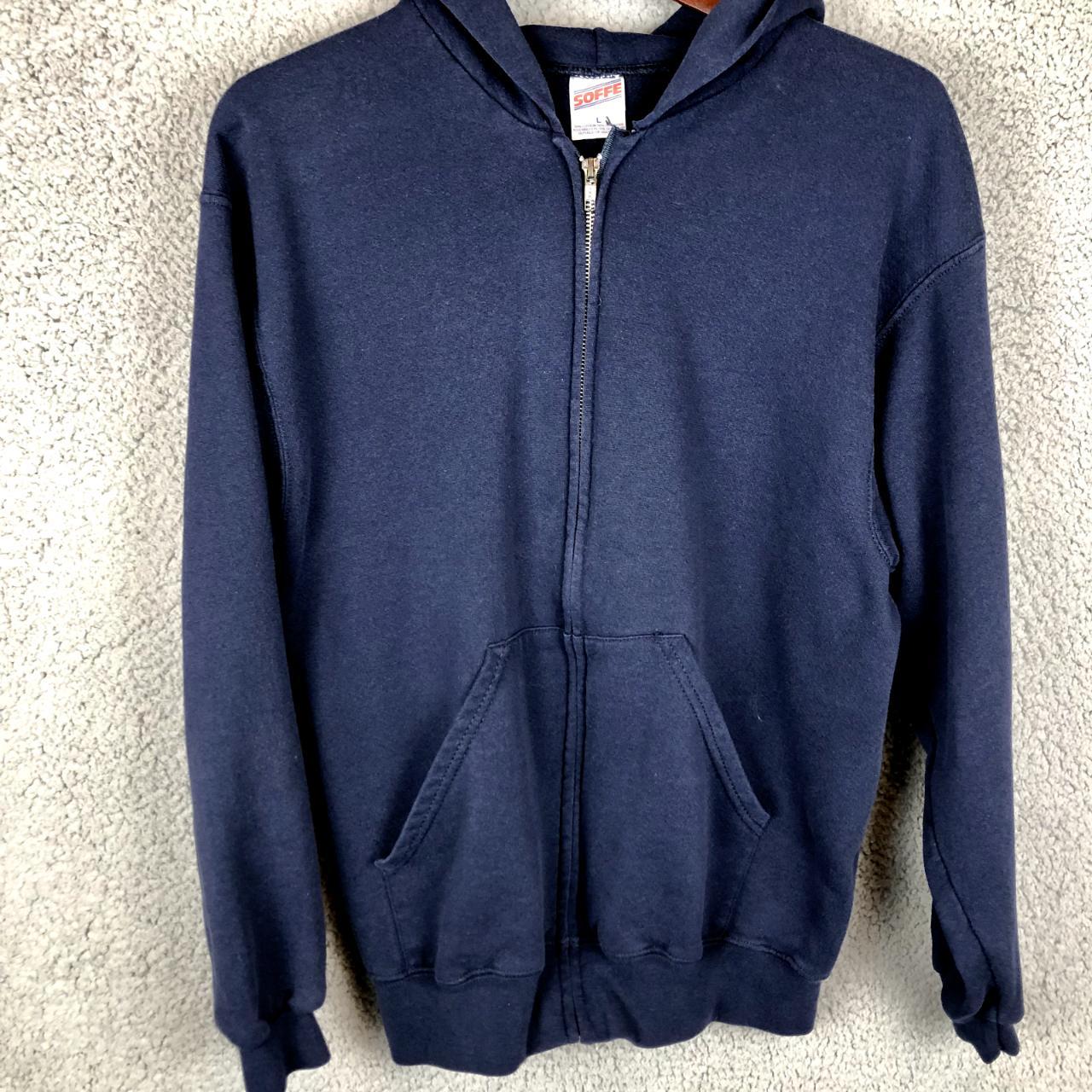 Soffe Men's Blue Hoodie | Depop