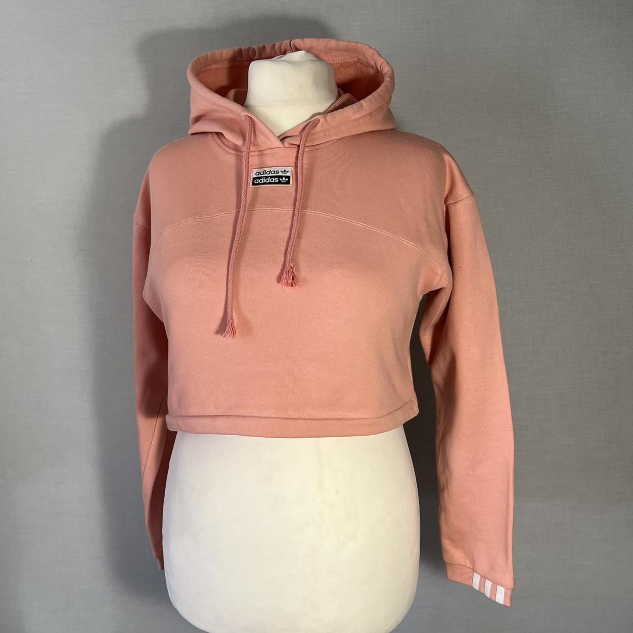 adidas cropped hoodie orange