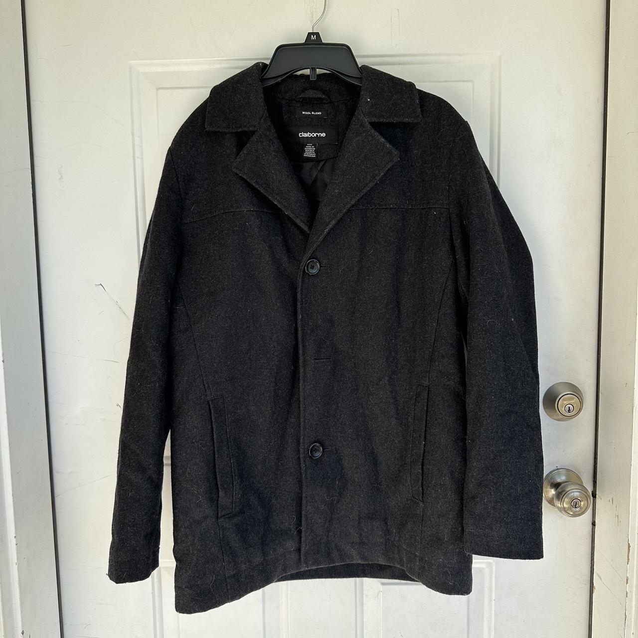 Claiborne Wool Blend Mens PeaCoat size S Size S In... - Depop