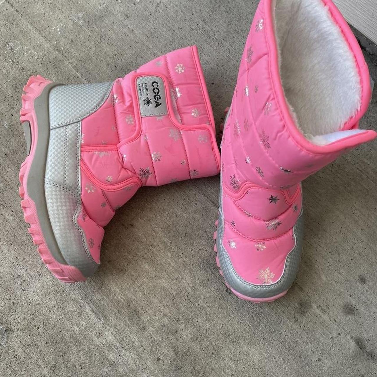 Coga Boots Girls Snow Boots Pink Fleece Lined