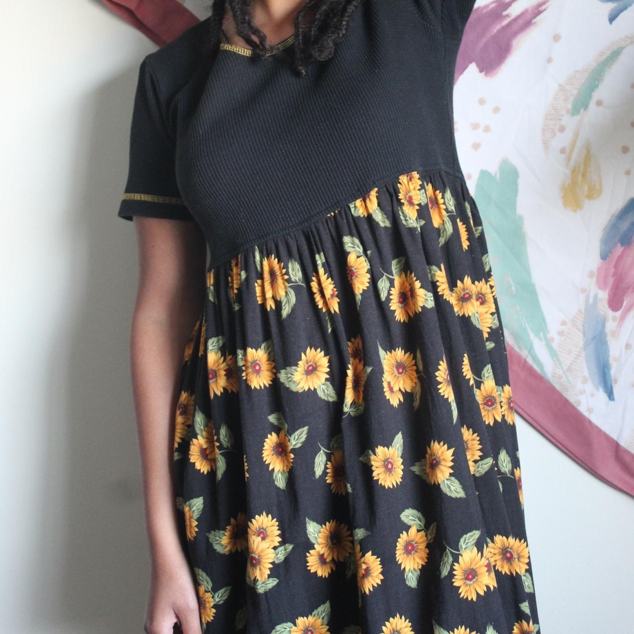 90's sunflower dress best sale