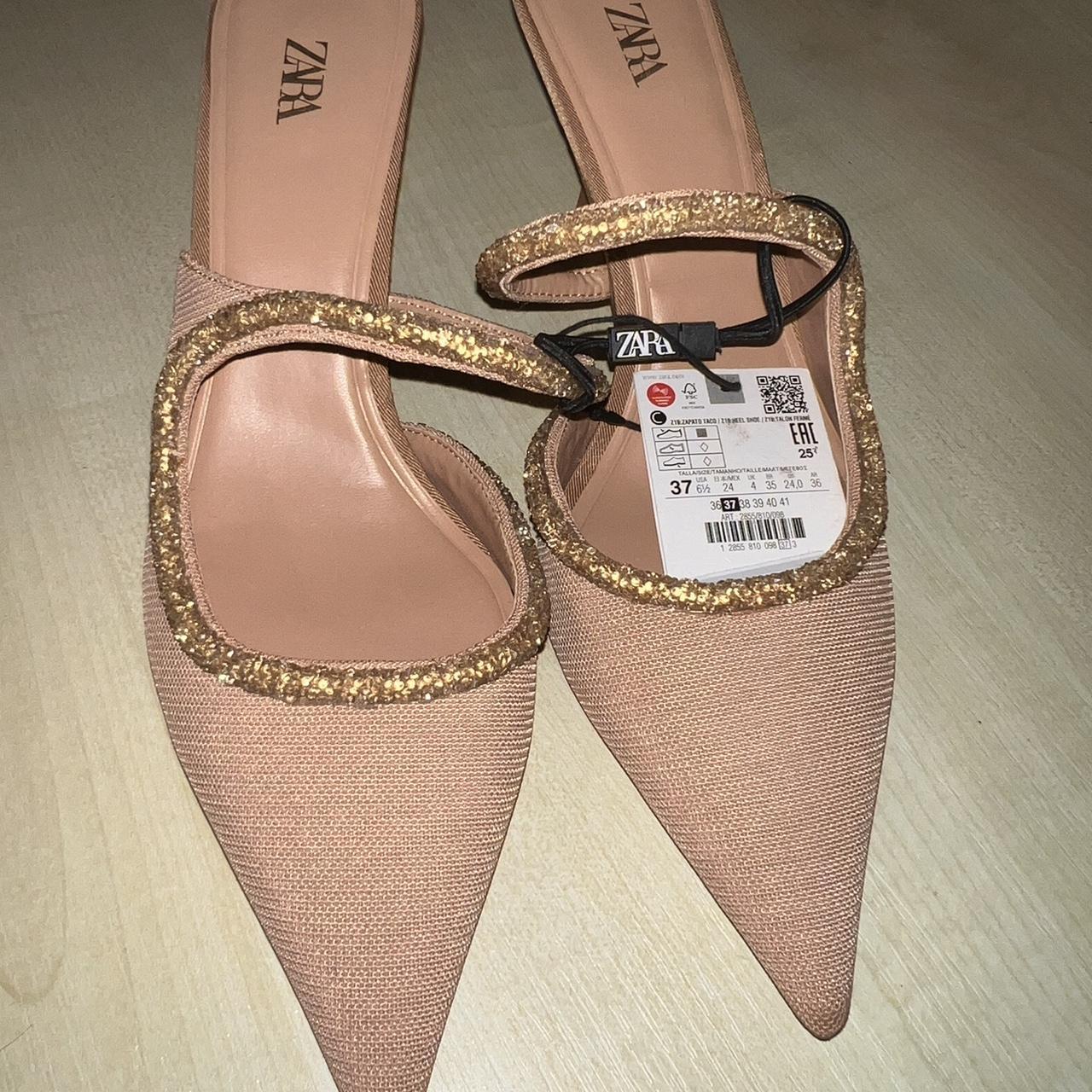 Zara kitten heels. Brand new with tags - Depop