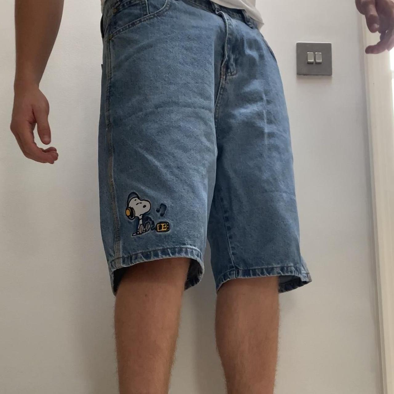 Snoopy Butter good Jorts Waist size 36inch Length... Depop