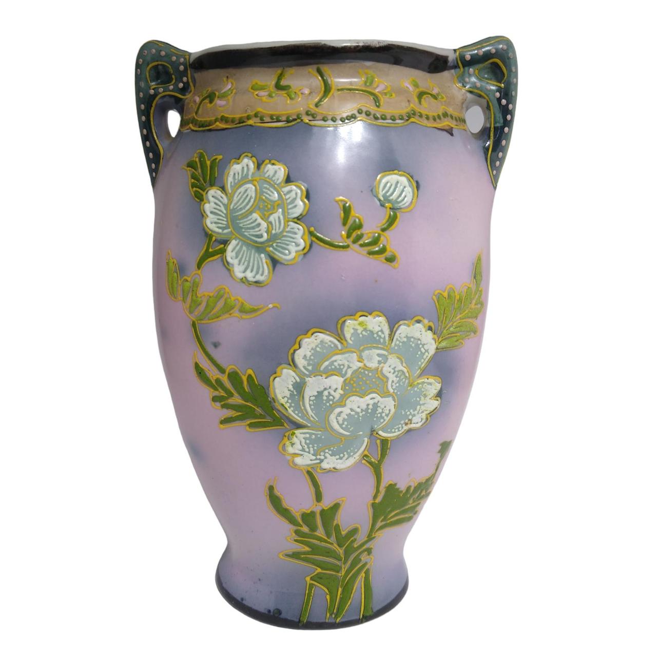 Vintage Hand Painted Japanese Porcelain Vase, Home Decor