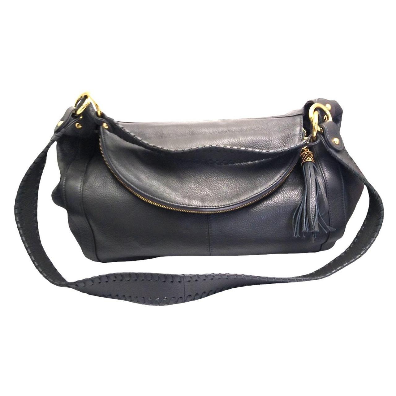 Onna Ehrlich Rachel gray pebbled leather hobo