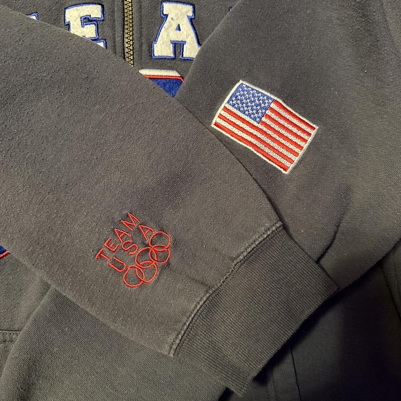 Team USA Olympic Embroidered Zip-Up Hoodie. 📦 $9... - Depop