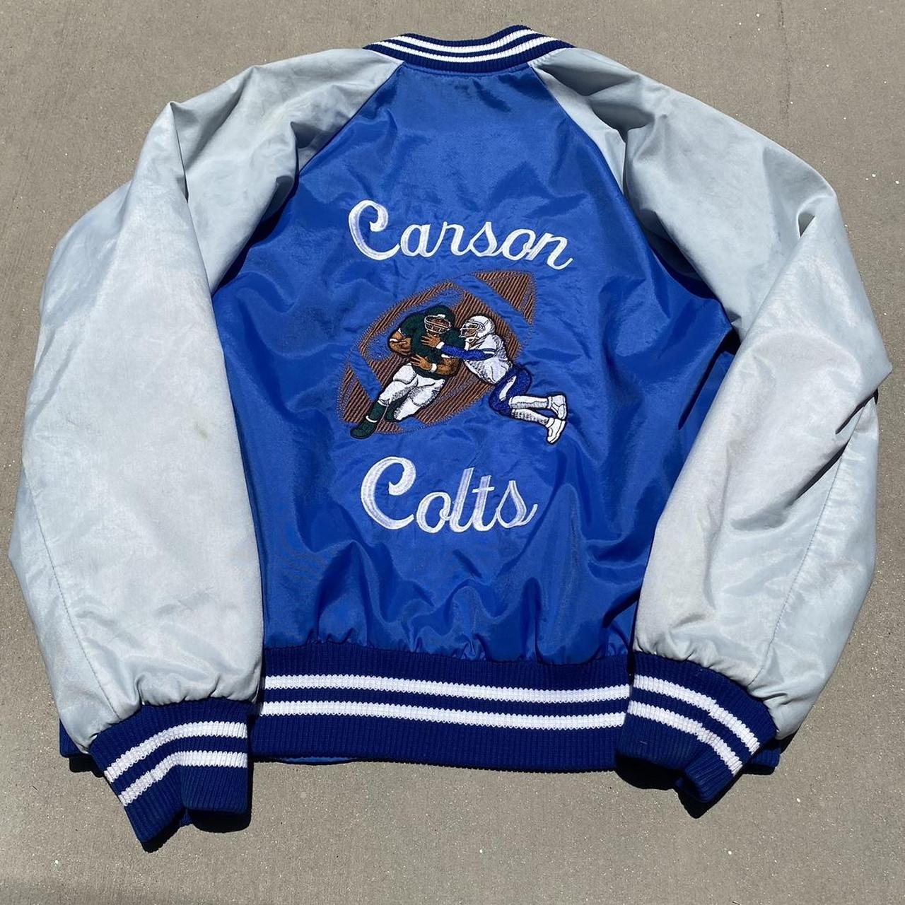 Vintage colts varsity satin jacket toddler 10/12 - Depop