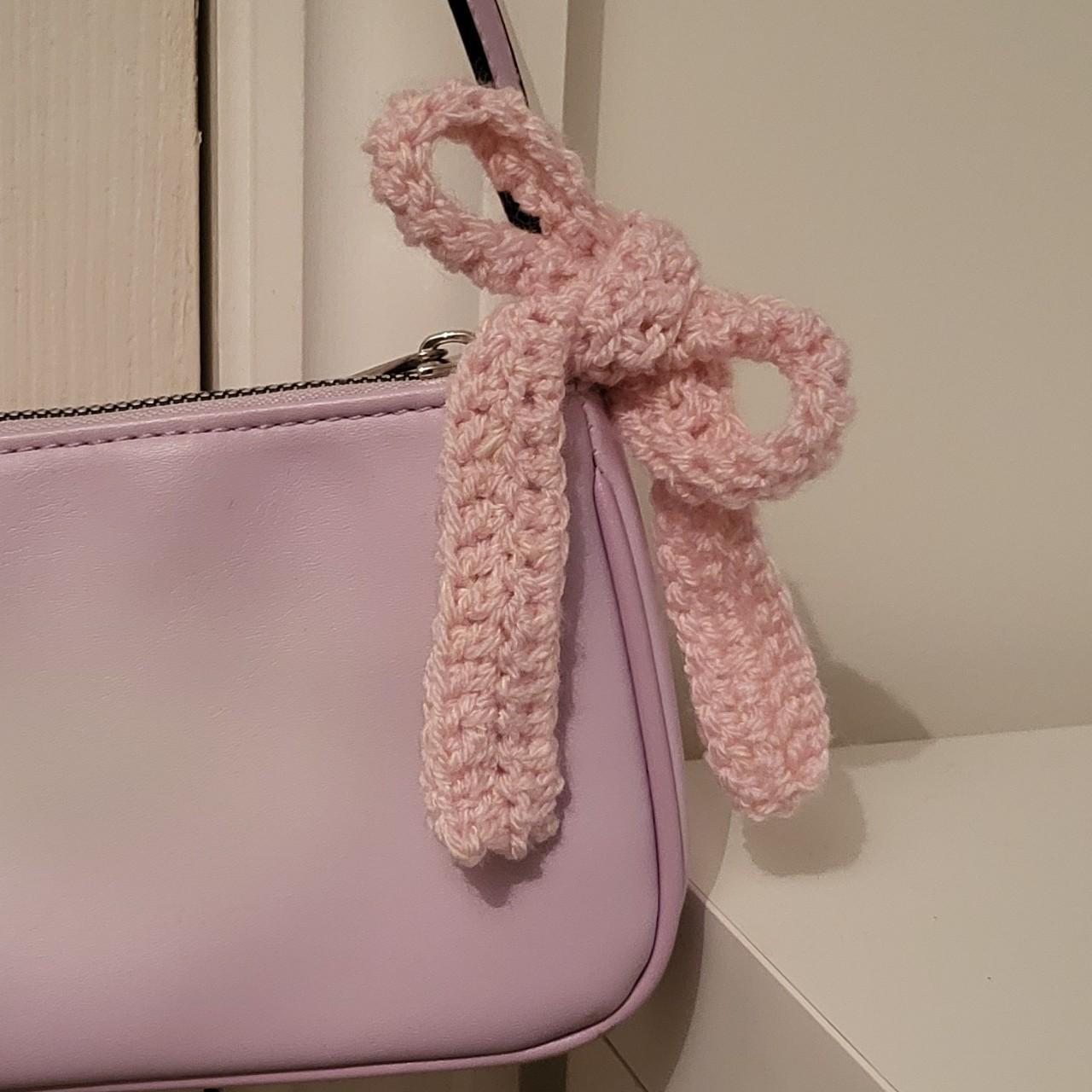 Handmade crochet bow ♡ Bag accessory/ hair accessory... - Depop
