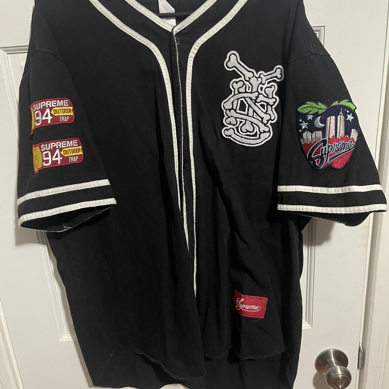 Supreme Patches Denim Baseball Jersey, From SS21, Size...