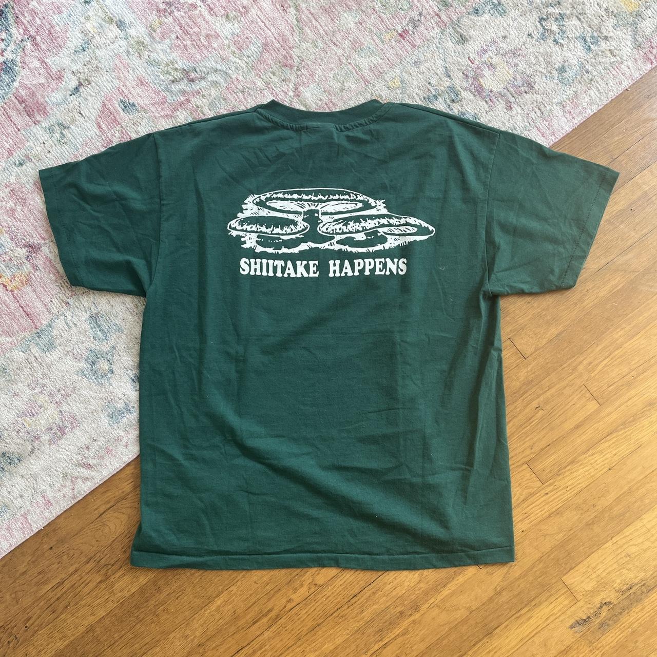 Vintage shiitake happens shirt mushroom farming... Depop