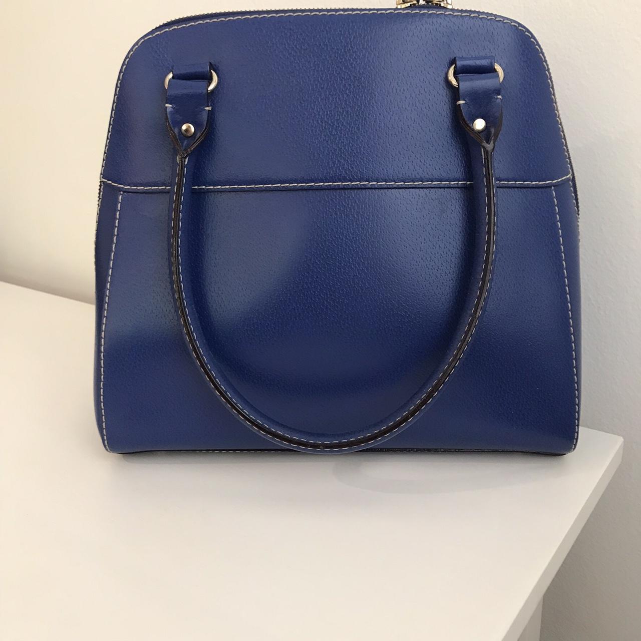 Kate Spade Blue Purse. One large outer pocket and Depop