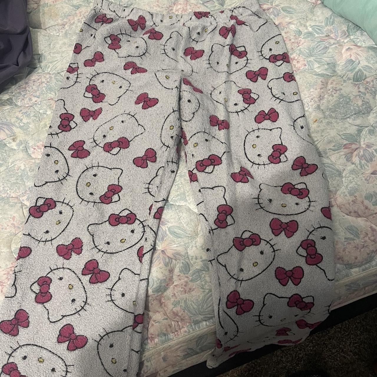 Vintage y2k rare hello kitty pjs pants ! Fits size... - Depop