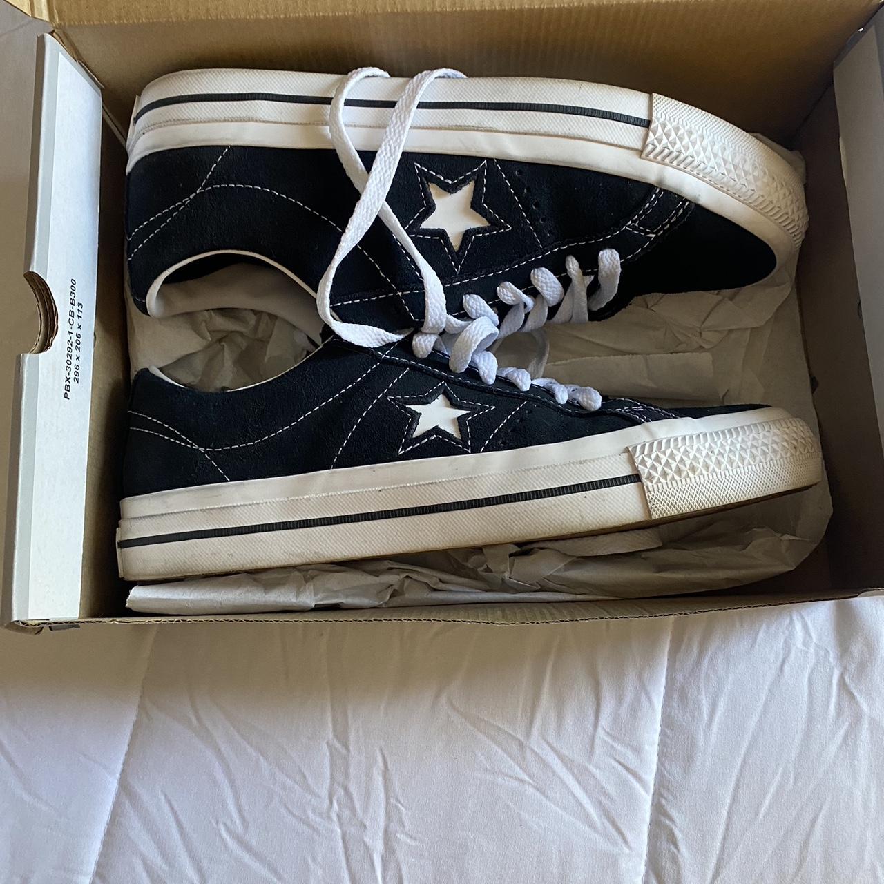 One star converse, only worn twice💕 they are 8.5... - Depop