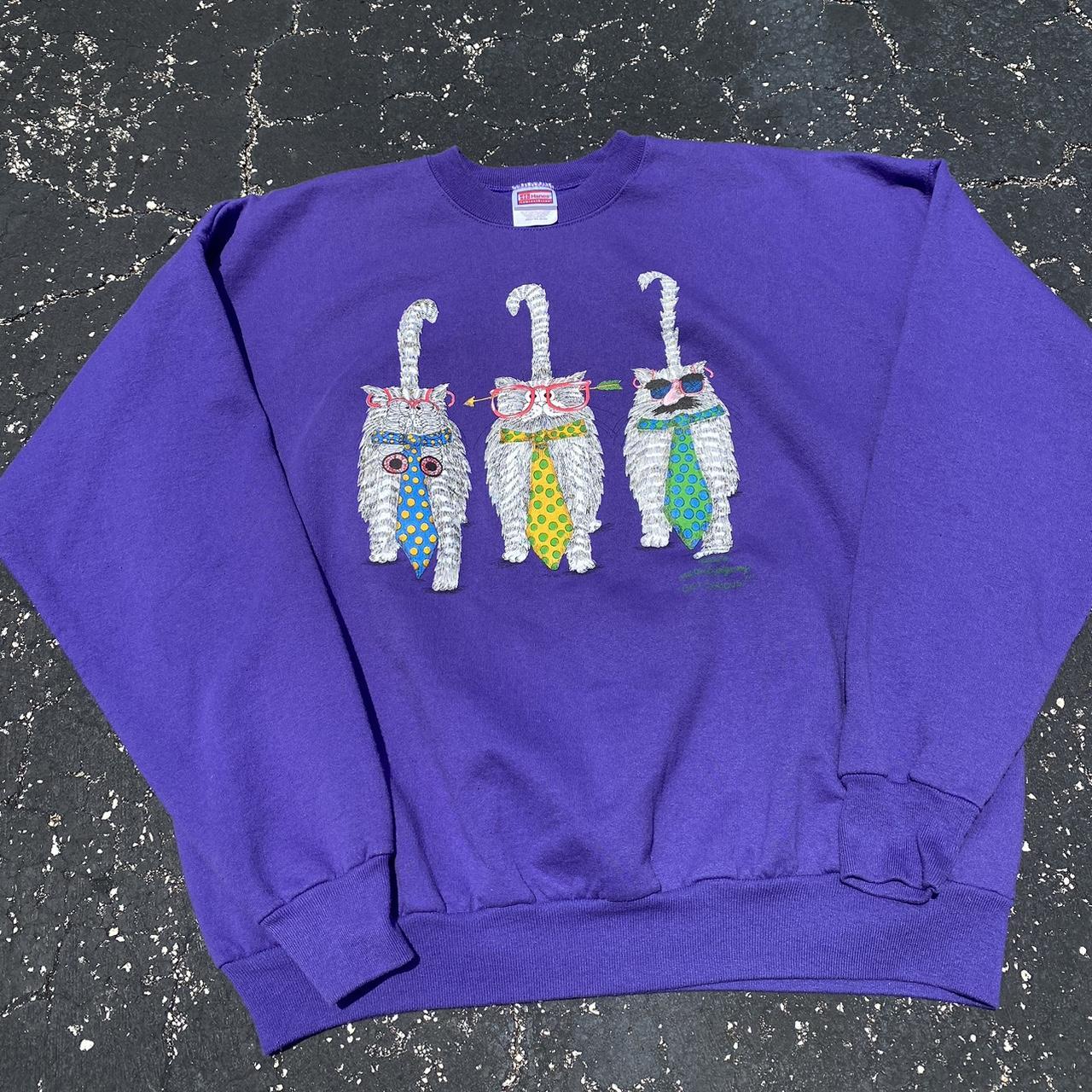 Hanes Men's Purple Sweatshirt | Depop