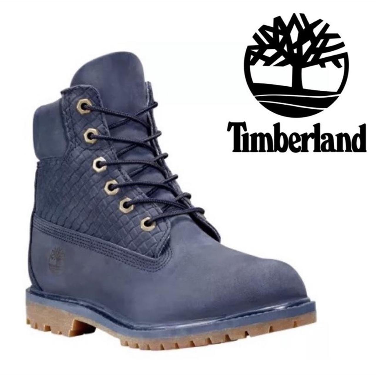 Timberland Women's Navy and Blue Boots | Depop