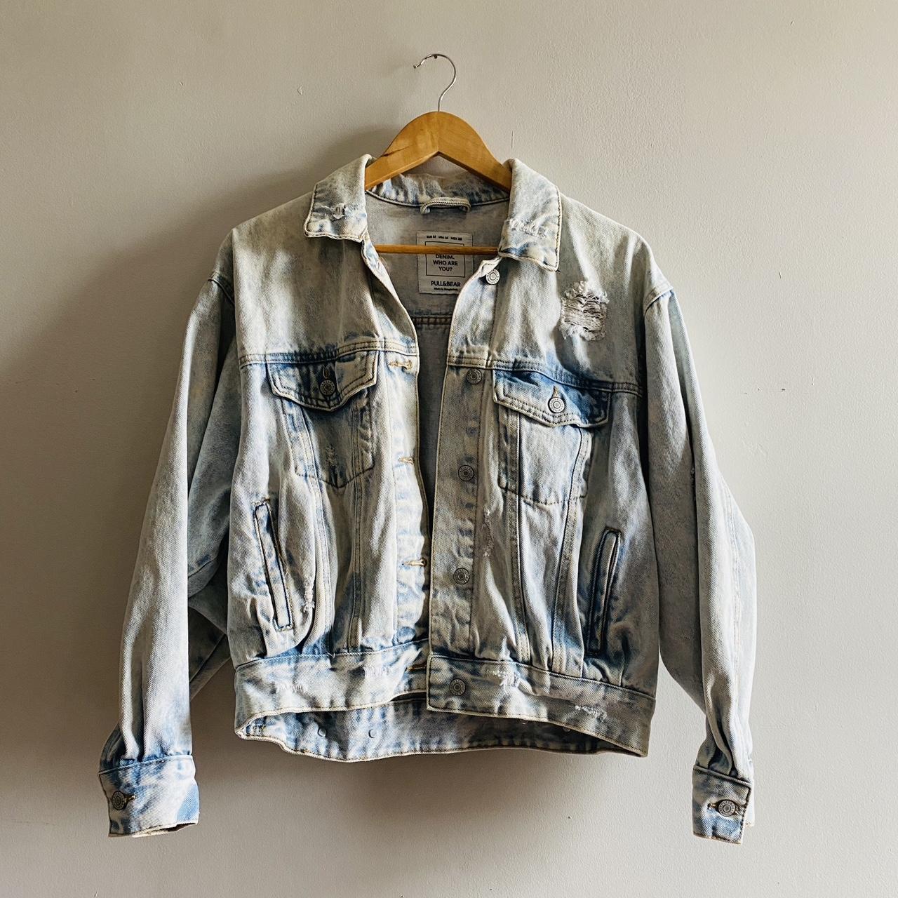 Pull and bear denim jacket clearance womens