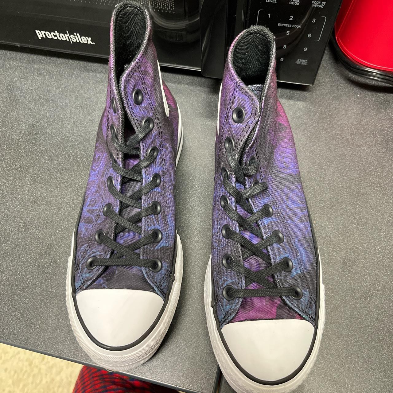 Metallic hot sale purple converse