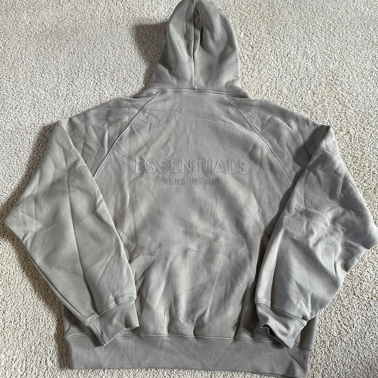 Essentials FOG Pistachio Hoodie, Front is blank, logo...