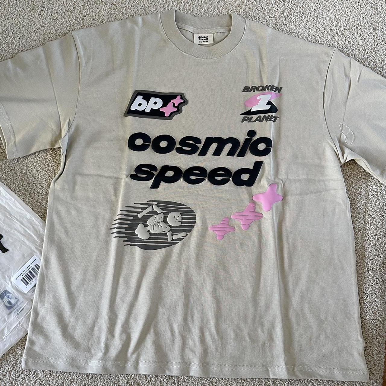 Broken Planet 'Cosmic Speed' Bone White T Shirt - DoorstepDrip