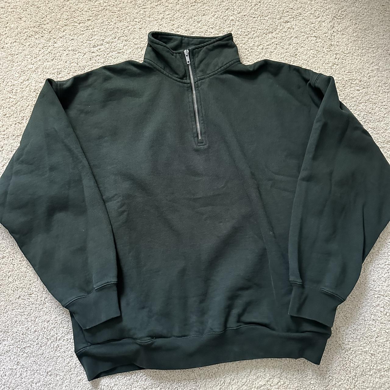 Brandy Melville Forest Green Quarter Zip. Depop