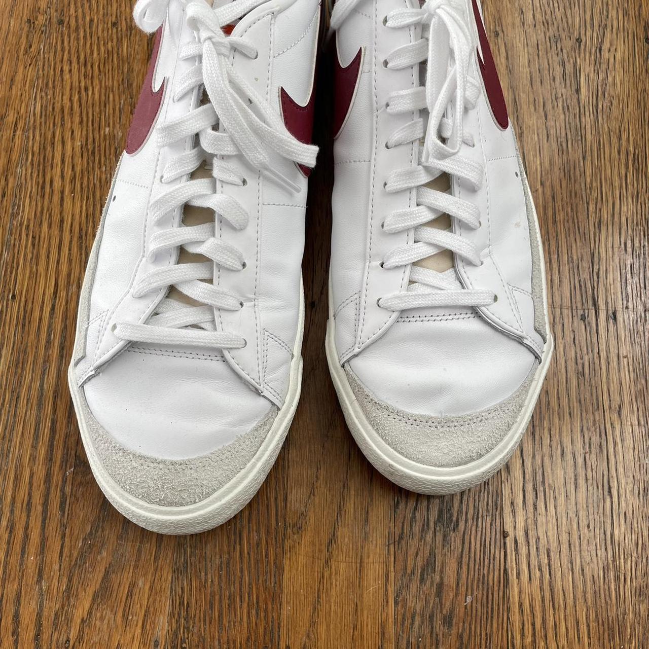 mens white and red nike shoes