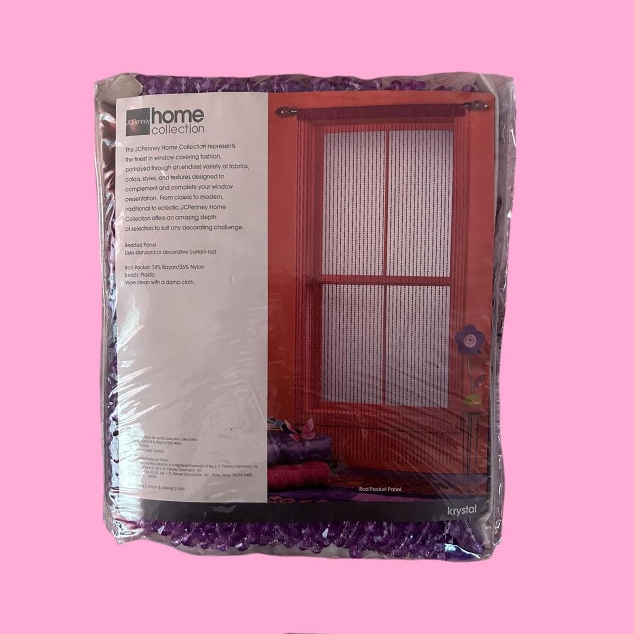 Y2k JCPenney purple 63” beaded panel... Depop