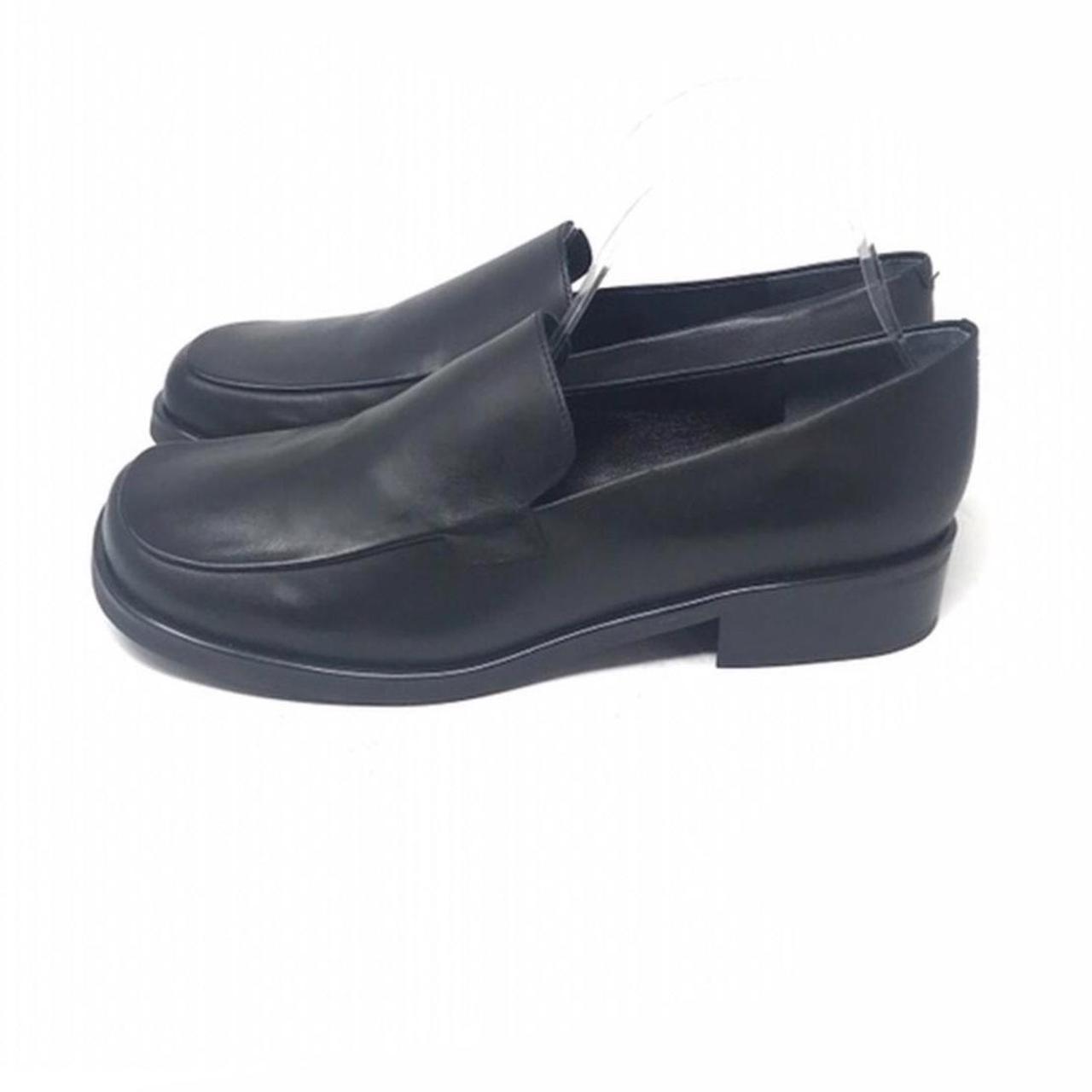 franco sarto black patent loafers
