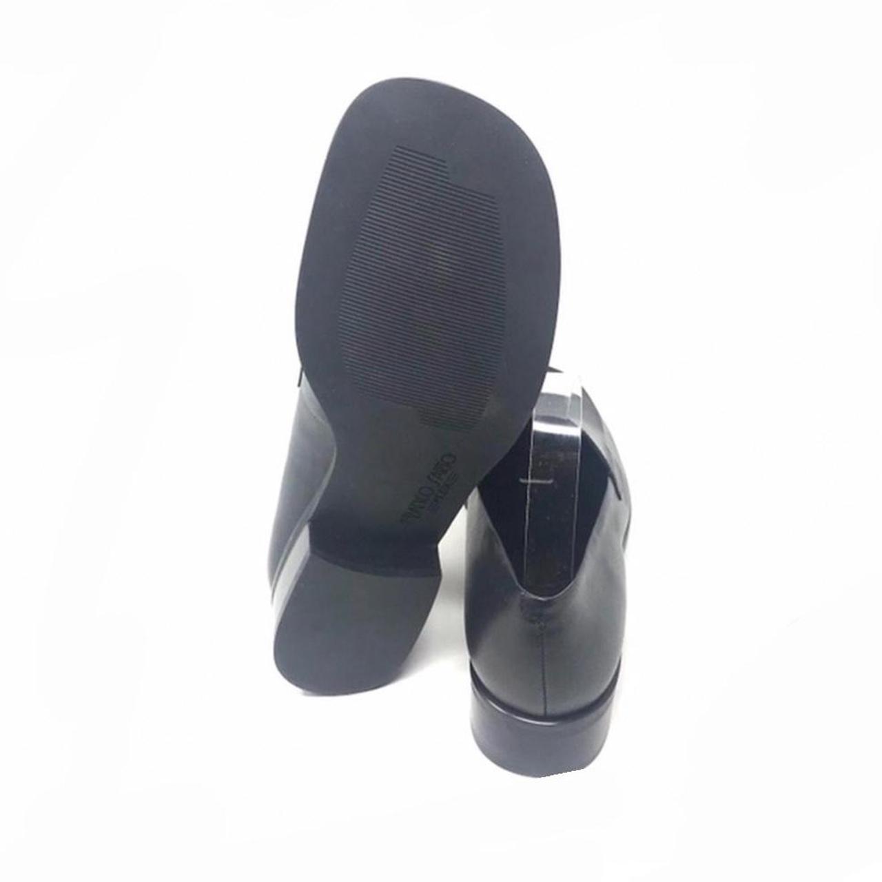 franco sarto black patent loafers