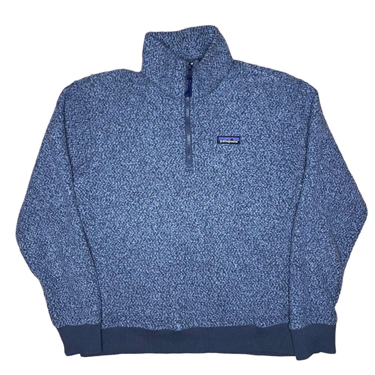 Patagonia Grey Quarter Zip Fleece Pullover Cotton... - Depop