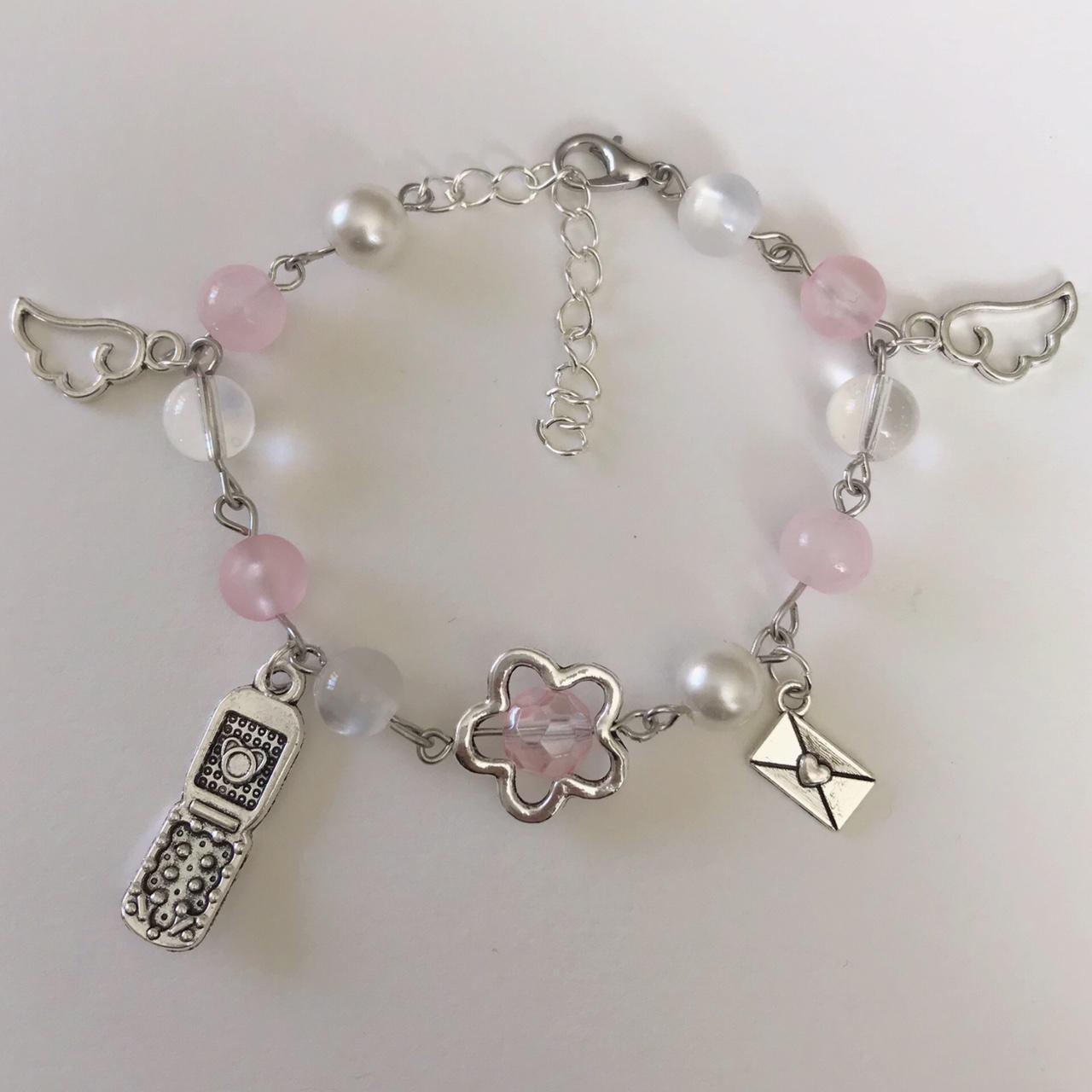 ˚ʚ♡ɞ˚ pink angel bracelet #fairycore #cottagecore... - Depop