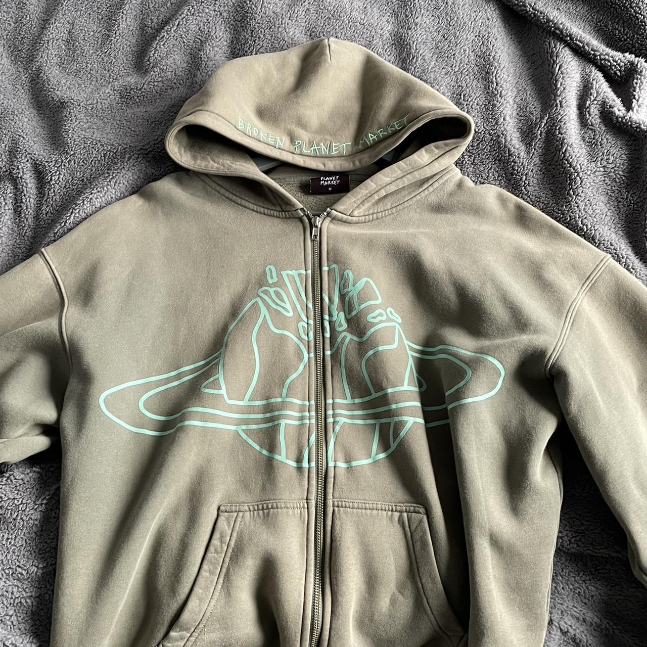 Broken Planet Zip Up Hoodie Candy Pink Men's - GB
