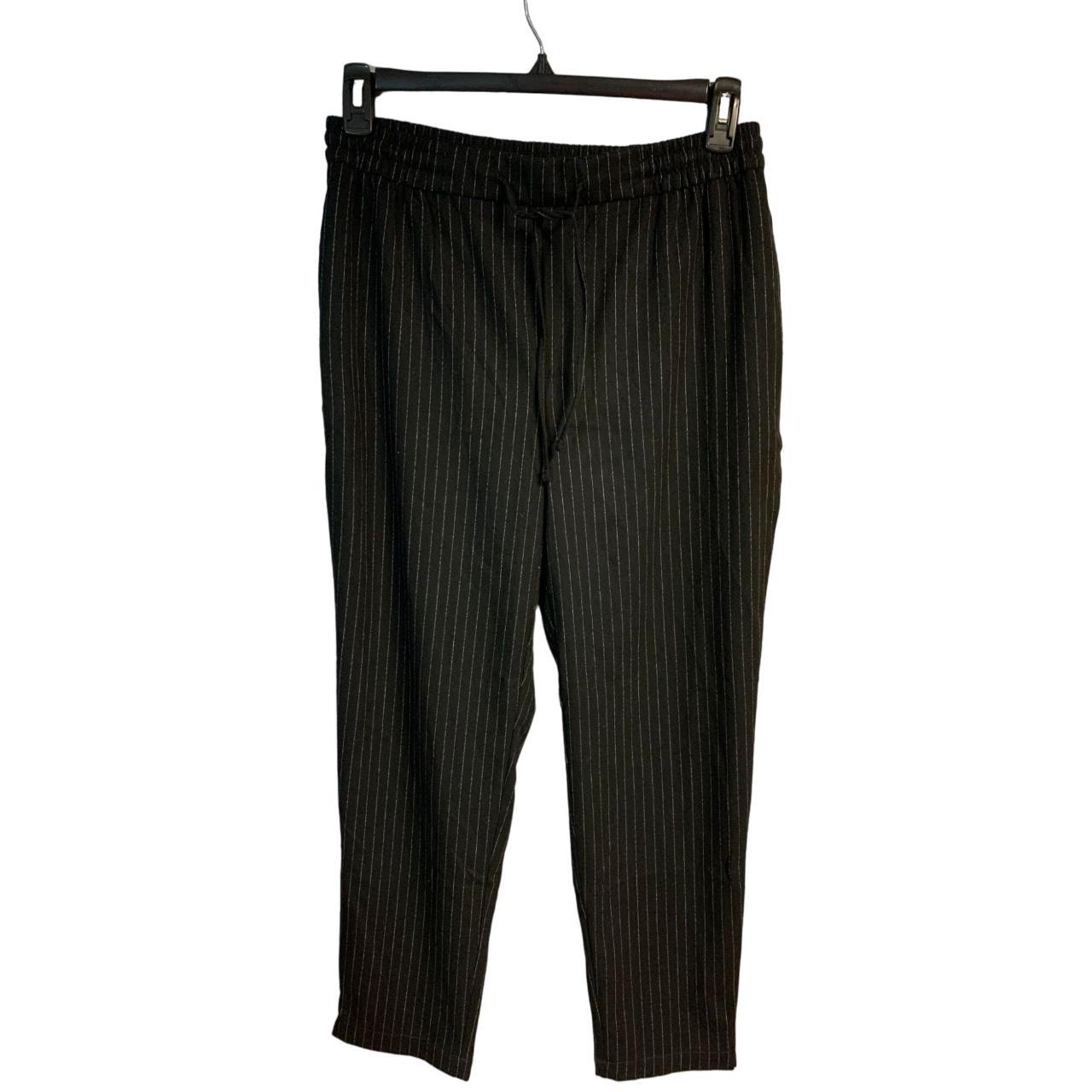 NWT Old Navy Pants Pin Stripe Black Hi-Rise Depop