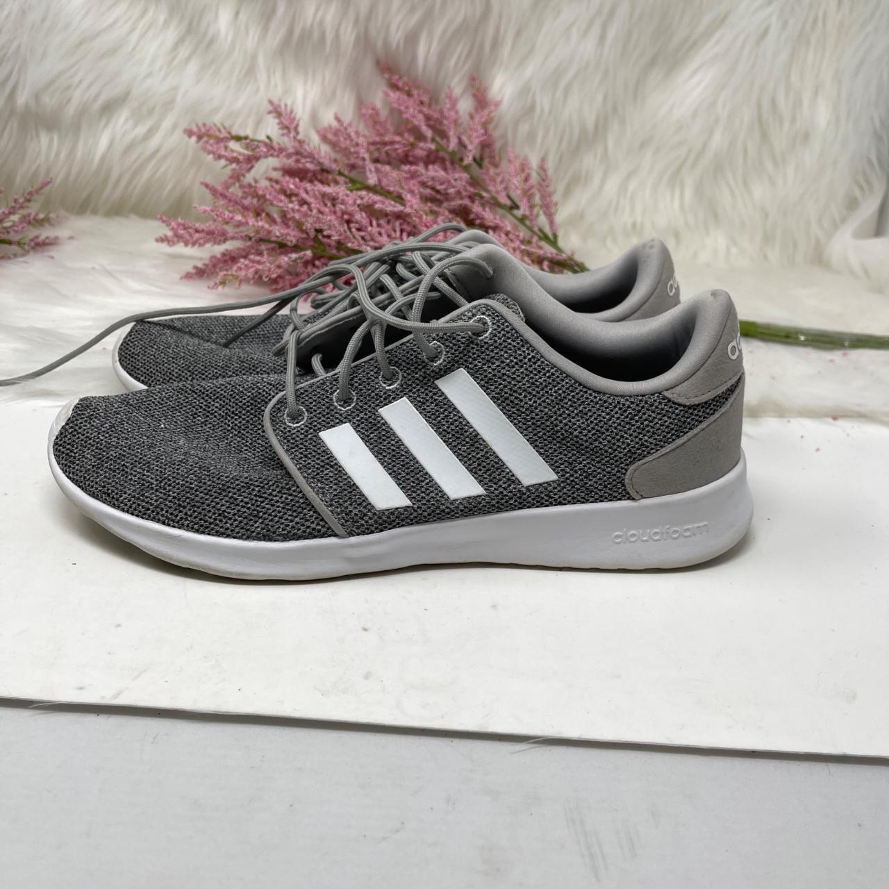 Adidas cloudfoam women's grey and pink on sale