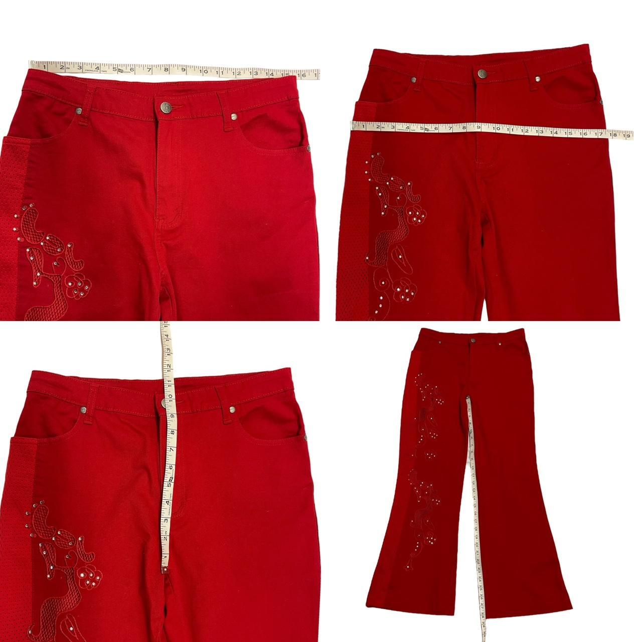 Half Black Half Red Gothic Cargo Pants With Stripe Goth