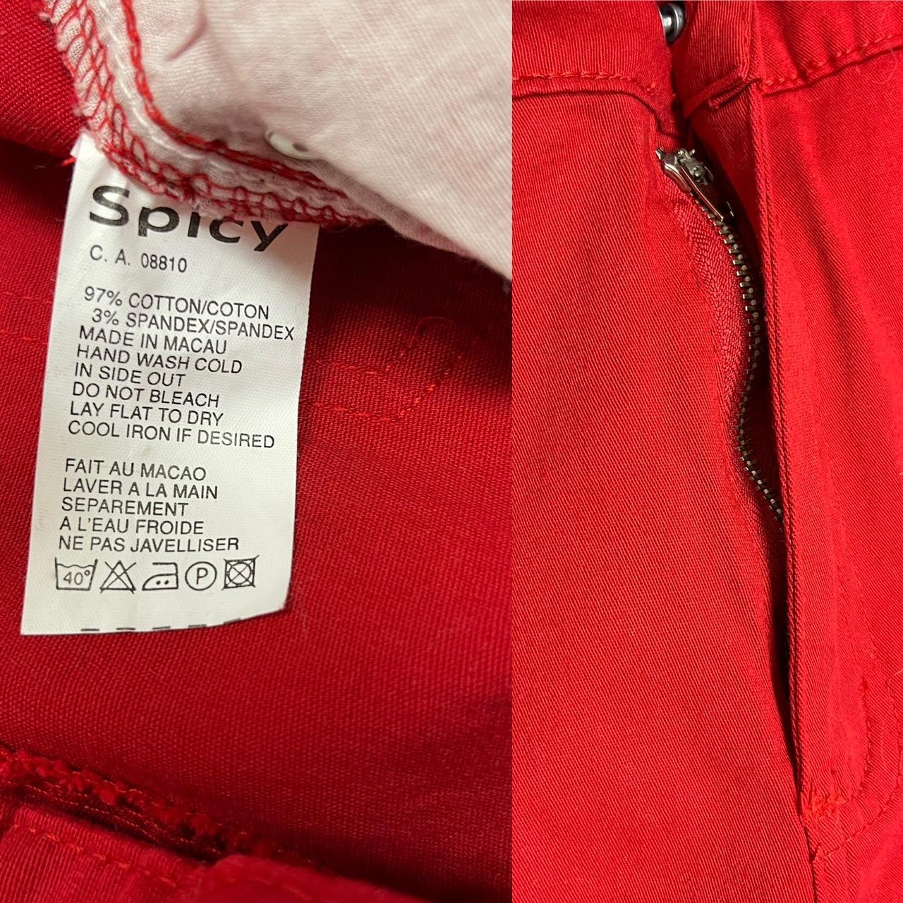 Spicy red jeans W30 L28 embellished mesh side Y2K | Depop