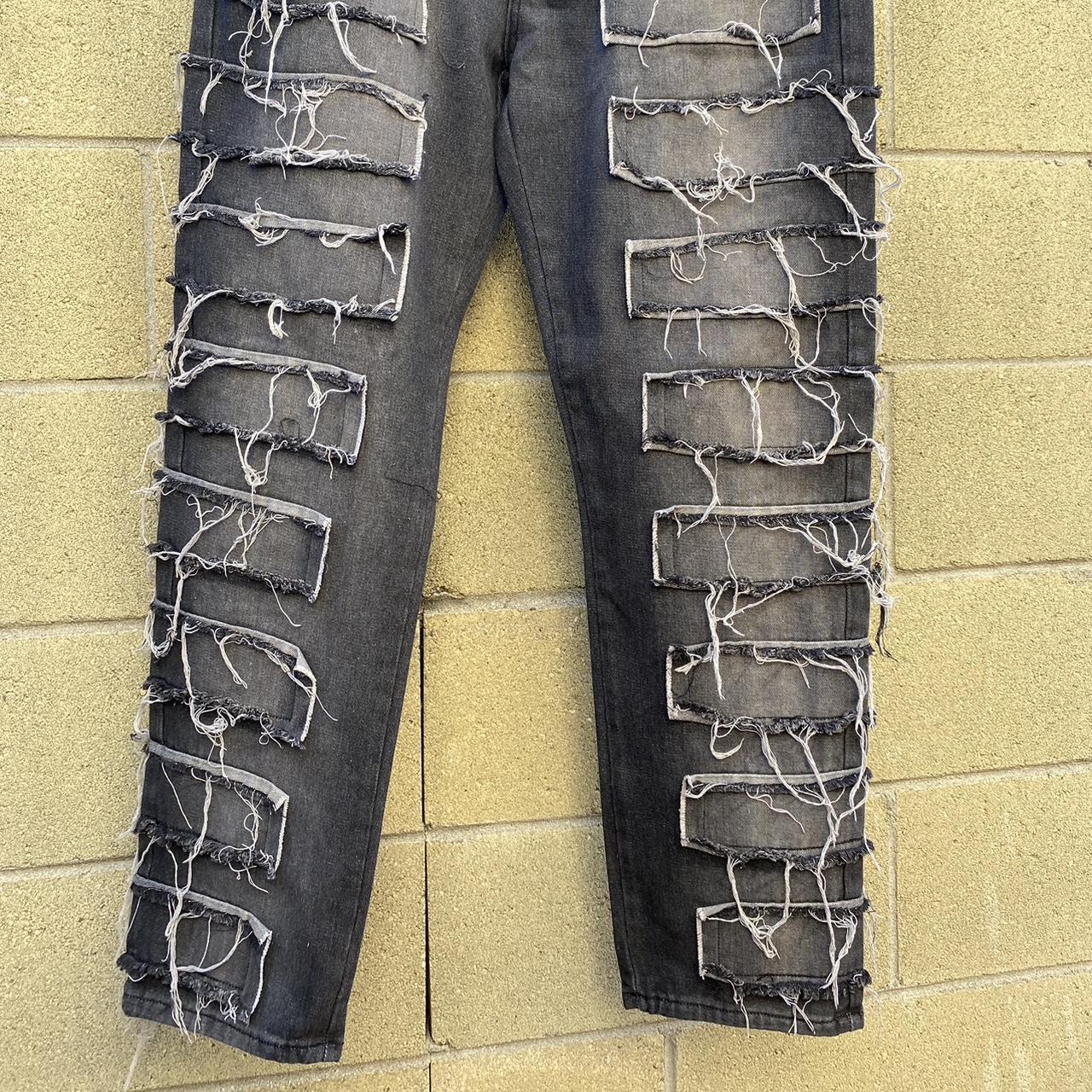 NEW distressed black baggy jeans Rebel Vengeance... - Depop