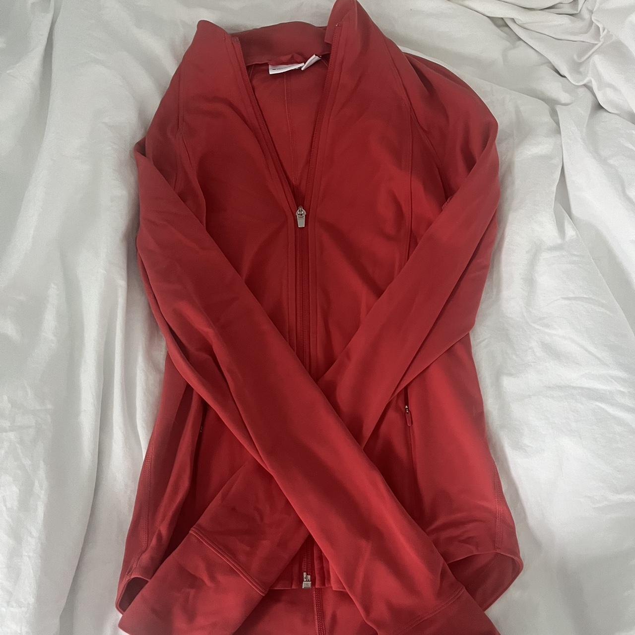 athleta jacket! its is red and fits tight like a... Depop