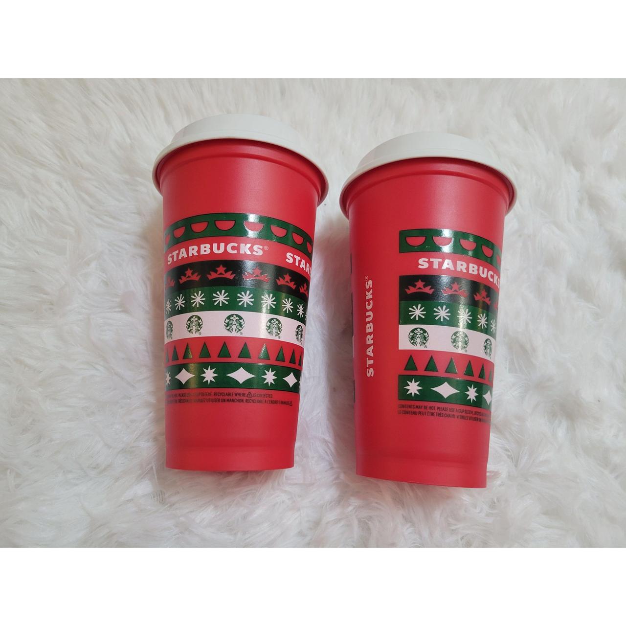 Starbucks Reusable Plastic Hot Cups Holiday 2020 - Depop