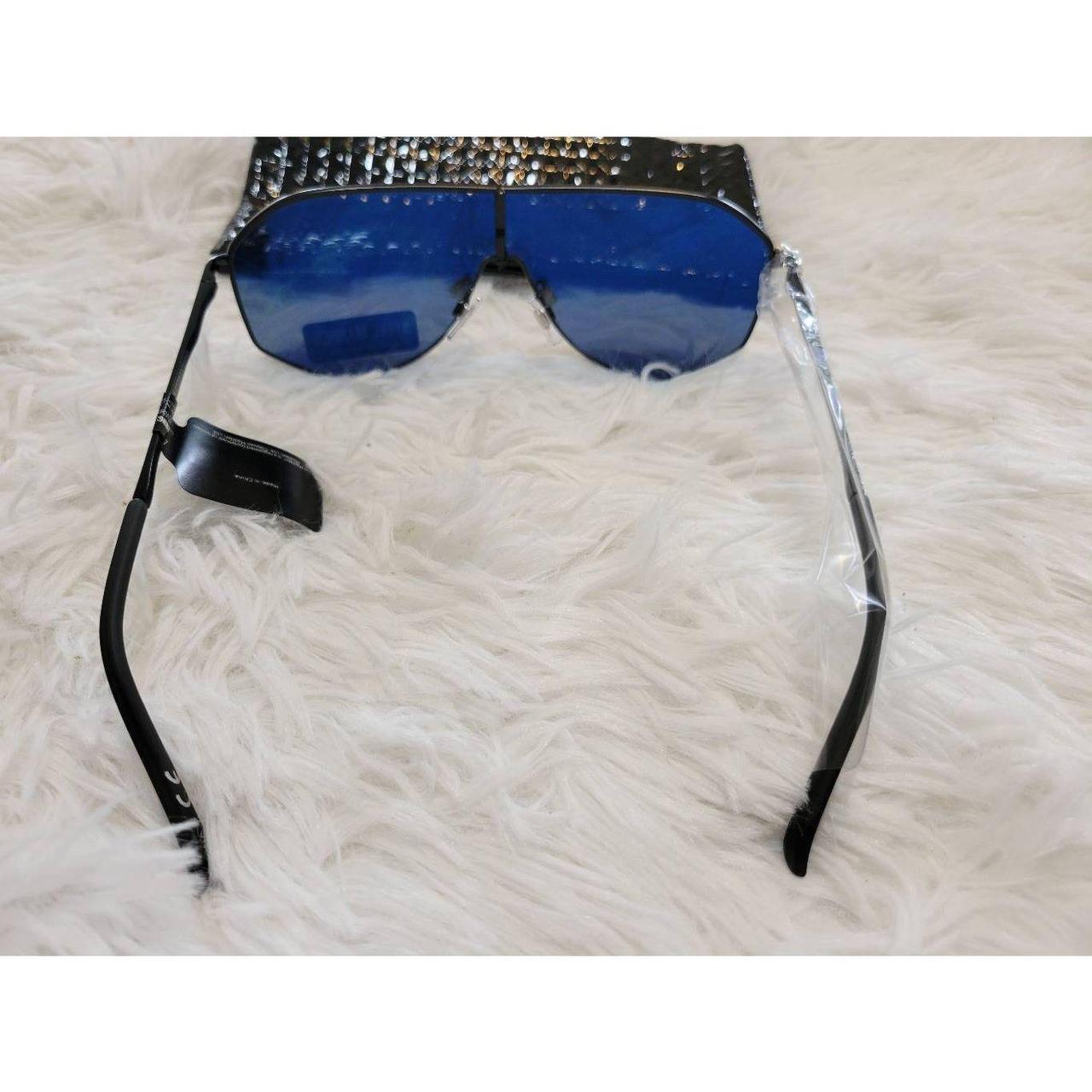 NWT Steve Madden Women's Black Shield Sunglasses - Depop