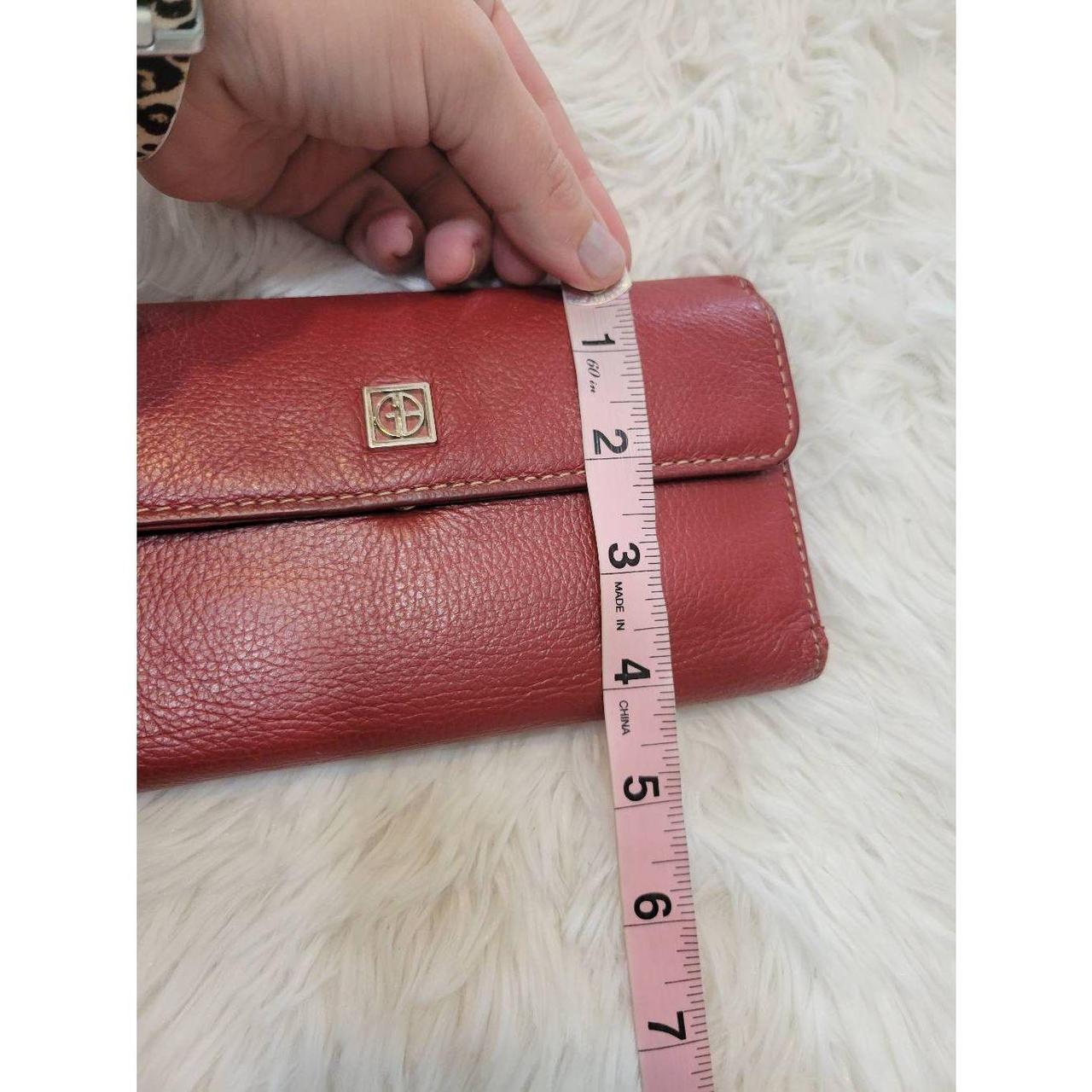 Giani Bernini Red Leather Crossbody Wallet on a - Depop