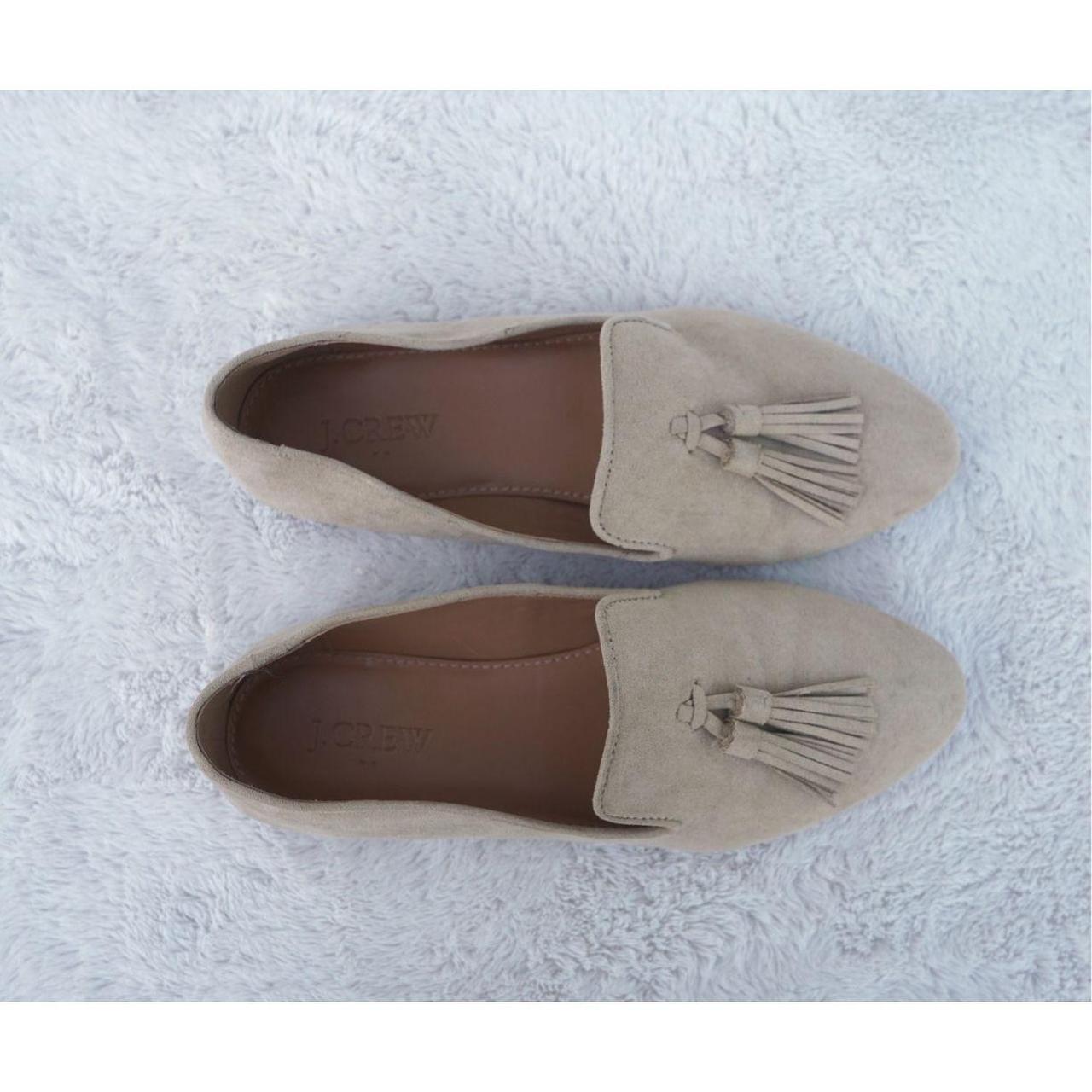 J crew clearance suede tassel flats