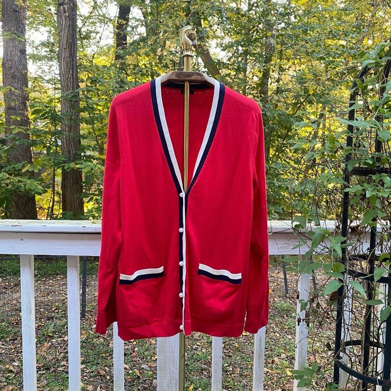 Talbots deals red cardigan